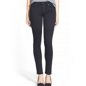 Paige Olga Ultra Skinny Steel Pinstripe Jeans